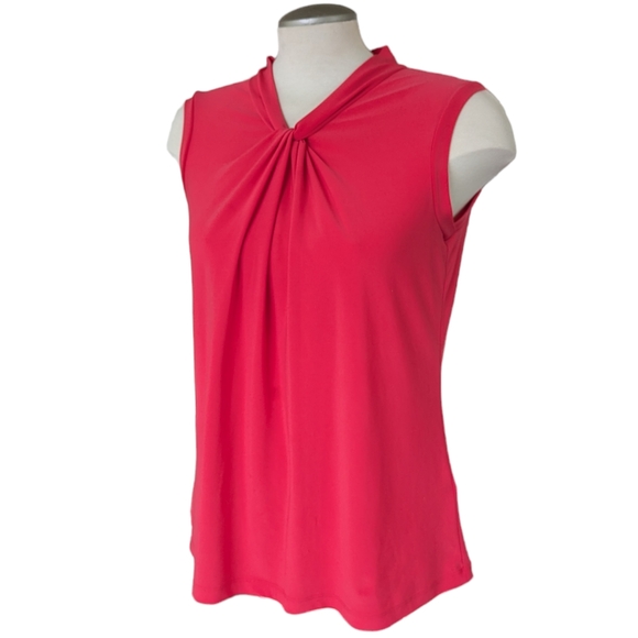 Tommy Hilfiger sleeveless pink silky blouse size medium - Picture 1 of 9